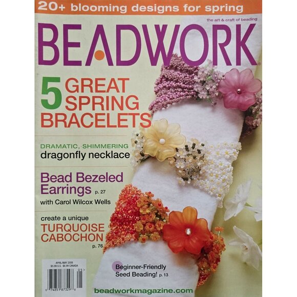 Beadwork Magazine April May 2008 Great Spring Bracelets - Picture 16 of 16